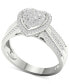 ფოტო #1 პროდუქტის Diamond Heart Ring (1/2 ct. t.w.) in Sterling Silver