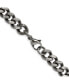 Stainless Steel Oxidized 9.25mm Curb Chain Necklace