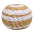 Pouffe Alexandra House Living White Brown polystyrene 45 x 30 x 45 cm