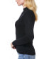 ფოტო #3 პროდუქტის Women's Ribbed Mock-Neck Sweater, Regular & Petites