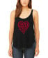 Фото #1 товара Women's Word Art Crazy Little Thing Called Love Flowy Tank Top