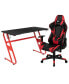 Фото #1 товара Desk Bundle-Gaming Desk, Cup Holder, Headphone Hook And Reclining Chair