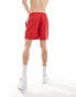 adidas Originals trefoil three stripe swim shorts in red