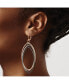 ფოტო #3 პროდუქტის Stainless Steel Textured & Rose plated Dangle Earrings