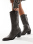 Glamorous western knee boots in Grey