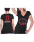Фото #2 товара Women's Threads Damian Lillard Black Portland Trail Blazers Name & Number Tri-Blend V-Neck T-shirt