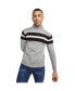 ფოტო #1 პროდუქტის Men's Light Grey Relaxed Horizontal Striped Pullover Sweater