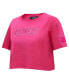 Фото #3 товара Women's New York Rangers Triple Pink Cropped Boxy T-shirt