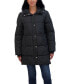 Фото #1 товара Women's 3/4 Cozy Lined Hooded Puffer Coat With Drawstring Waist