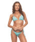 ფოტო #2 პროდუქტის Women's Contrast Detail Over-the-shoulder Triangle Bikini Top