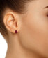 ფოტო #11 პროდუქტის Gemstone Stud Earrings in 10k White Gold