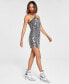 Фото #2 товара Women's Sequin Halter Shirttail Mini Dress