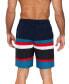 ფოტო #2 პროდუქტის Men's 9" Striped Core Volley Swim Shorts