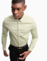 Фото #1 товара ASOS DESIGN stretch skinny fit shirt in sage green