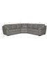 Фото #3 товара Lothan 3-Pc. Leather Sectional Sofa, Created for Macy's