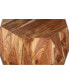 Фото #4 товара Bon 22 Inch Artisanal End Side Table, Multifaceted Solid Acacia Wood, Octagon Top, Natural Brown