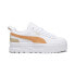 Фото #1 товара Puma Mayze Leather 38198337 Womens White Leather Lifestyle Sneakers Shoes