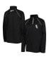 ფოტო #2 პროდუქტის Youth Boys Black Chicago White Sox Team Raglan Quarter-Zip Jacket