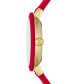 ფოტო #2 პროდუქტის Women's Park Row Three Hand Red Silicone Watch 34mm