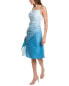 Фото #1 товара Avantlook Draped Midi Dress Women's Blue L