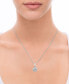 ფოტო #2 პროდუქტის Diamond Halo Pendant Necklace (1/2 ct. t.w.) in 14k White Gold