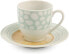 Villa d'Este Home Tivoli, Marea Set of 6 Porcelain Coffee Cups with Saucers, 90 ml