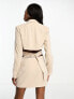 Фото #3 товара Kaiia belted blazer dress in stone