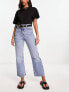 ASOS DESIGN cropped comfort stretch straight leg jean in light blue