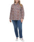 ფოტო #4 პროდუქტის Plus Size Cotton Printed Utility Shirt