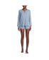 Women's Cooling 2 Piece Pajama Set - Long Sleeve Flowy Shirt and Shorts