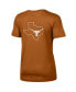 ფოტო #4 პროდუქტის Women's Texas Orange Texas Longhorns Runnin' Horns V-Neck T-shirt