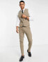 ASOS DESIGN super skinny mix and match suit trousers in stone