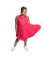 ფოტო #2 პროდუქტის Girls Fair Trade Organic Cotton Solid Sleeveless Twirl Dress