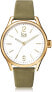 Ice-Watch - Ice Time Khaki Champagne - Grün Damenuhr mit Lederarmband - 013071 (Small)