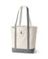 Фото #2 товара Large Natural 5 Pocket Open Top Long Handle Canvas Tote Bag