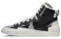 Фото #2 товара Sacai x Nike Blazer Mid 解构 耐磨防滑 中帮 板鞋 男女同款 黑白 / Кроссовки Nike Sacai x Nike Blazer Mid BV0072-002