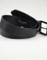 Фото #8 товара Levi's Seine metal leather belt in matter black