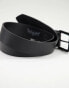 Levi's Seine metal leather belt in matter black