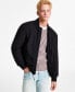 Men's Stretch Zip-Front Zip-Pocket Bomber Jacket