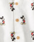 Фото #5 товара Baby Boys Mickey Mouse Printed Top & Shorts, 2 Piece Set