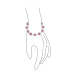 ფოტო #3 პროდუქტის Protection Good Luck Amulet Turkish Glass Bead Evil Eye Bracelet For Women Sterling Silver Pink 7.5 Inch