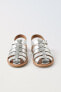 Metallic sandals