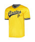 Фото #3 товара Men's Yellow Pittsburgh Pirates Cooperstown Collection Team Jersey
