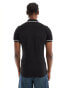 Calvin Klein Jeans tipping slim polo in black