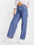 ASOS DESIGN relaxed dad jeans in mid blue