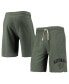 Фото #1 товара Men's Heathered Green Washington Nationals Mainstream Logo Terry Tri-Blend Shorts