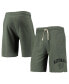 ფოტო #1 პროდუქტის Men's Heathered Green Washington Nationals Mainstream Logo Terry Tri-Blend Shorts