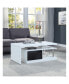 Buck II Coffee Table with Swivel Top In White & Black High Gloss Finish