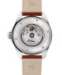ფოტო #2 პროდუქტის Men's Swiss Automatic DS Action Brown Leather Strap Watch 41mm