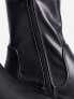 Фото #3 товара New Look chunky high ankle sock boots in black